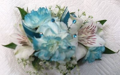 Arnold Florist Teal Corsage (can pick your colors)