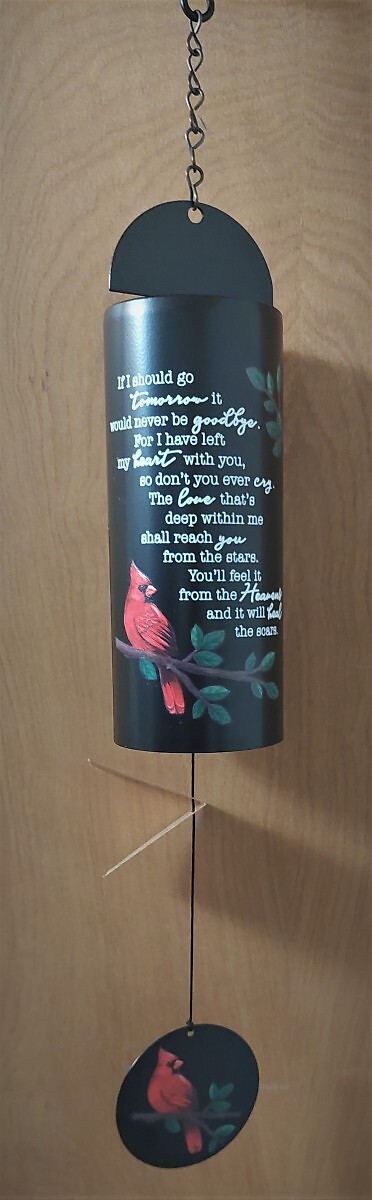 AF Black 22&quot; Cylinder Sonnet Chime, Cardinal (Chime Only)