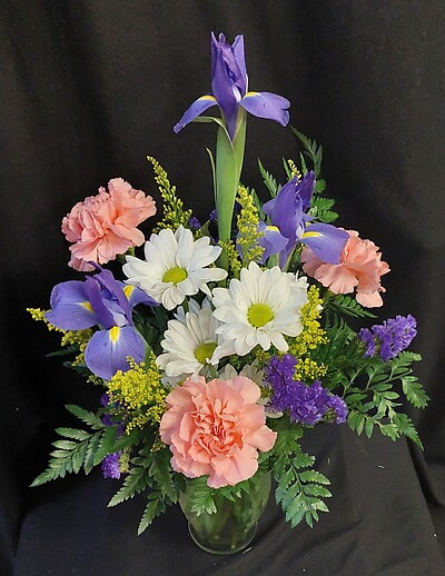 AF Iris and Daisy Mixed Bouquet