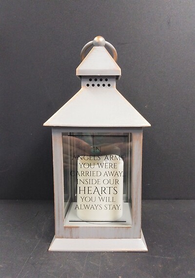AF Small Grey and Bronze Wash Lantern, In Angels&#039; Arms