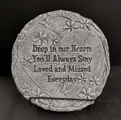 Weathered Cement Deep In Our Hearts You Will Always Stay