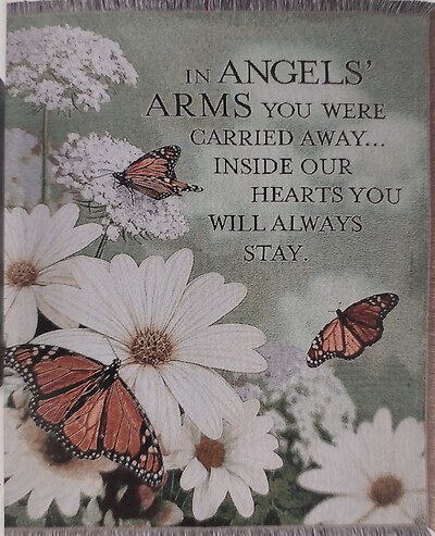 In Angels&#039; Arms Butterfly Throw