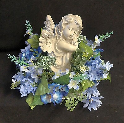 AF Angel in Flower Bed Silk Arrangement 1