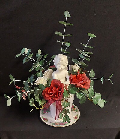 AF Mauve and Red Angel Silk Design 4