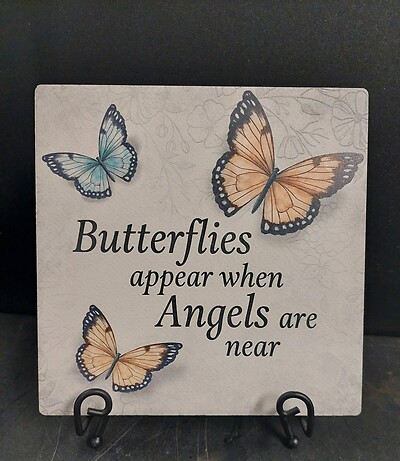 AF Butterflies Appear Comfort Plaque