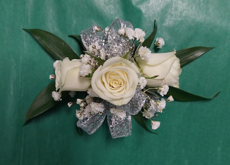 AF 3 Sweetheart Corsage with Silver Ribbon (Can change ribbon color ...