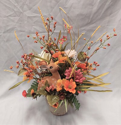 AF Silk Deer Arrangement-Small