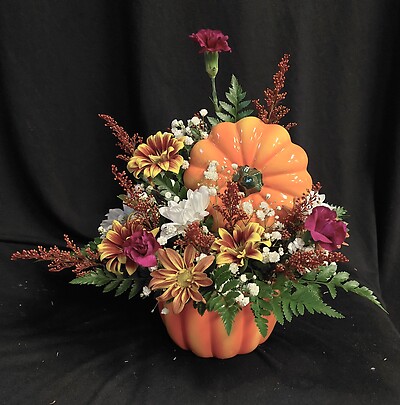 AF Small Pumpkin Fresh Arrangement 1