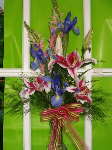 Iris- Stargazer Vase Arrangement