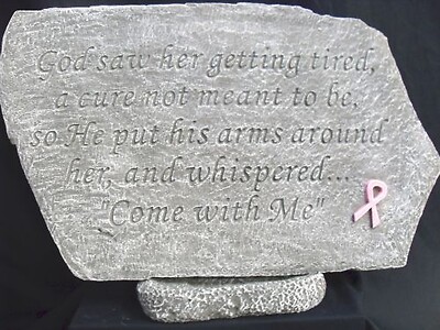 Weathered Cement Breast Cancer Stone