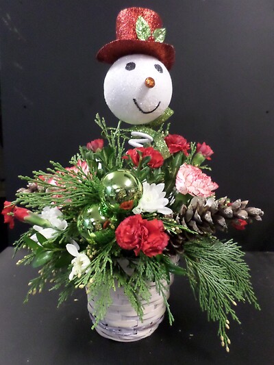 Larger Snowman Pick Bouquet