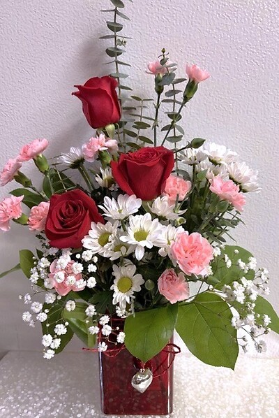 AF Hugs And Kisses In Colored Vase