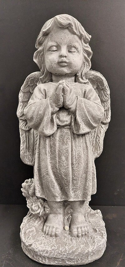 Weathered Cement Standing Angel 2