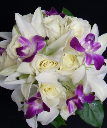 AF Orchid, Rose and Lily Bouquet