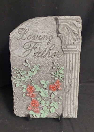 AF Small Weathered Cement Stone, Father in Red