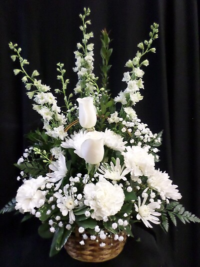 AF White Remembrance Basket