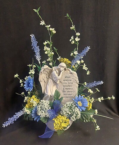 AF Silk Yellows and Blues Angel Design 10