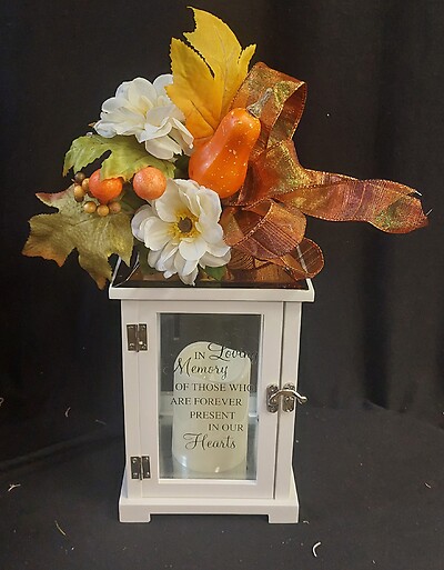 AF In Loving Memory Lantern with Fall Swag 1