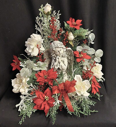 AF Praying Angel with Christmas Design 1