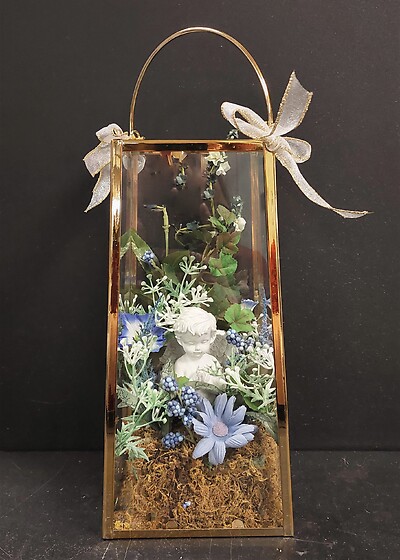 AF Gold Lantern with Angel in Blues