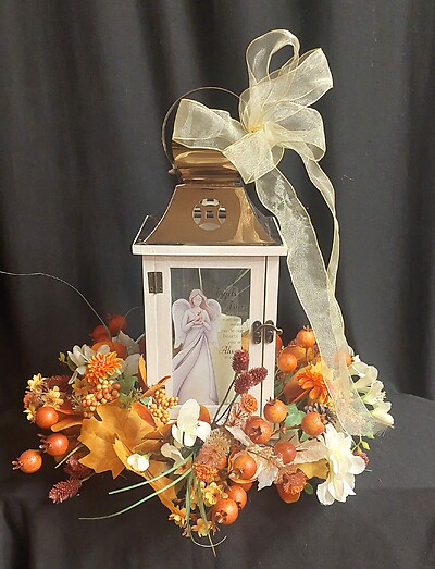 AF Angel Lantern with Fall Silks Design 8