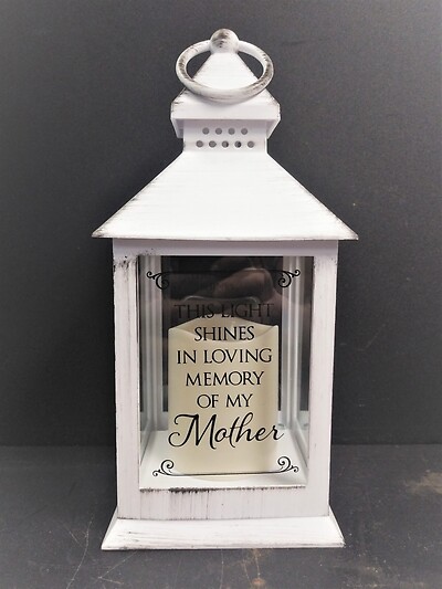 AF Small White Wash Lantern, Mother