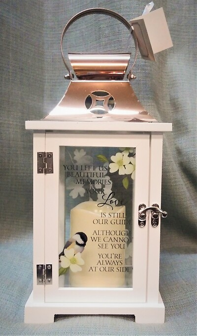 Keepsake Lantern with Led Candle, You Left Us Beautiful Memories