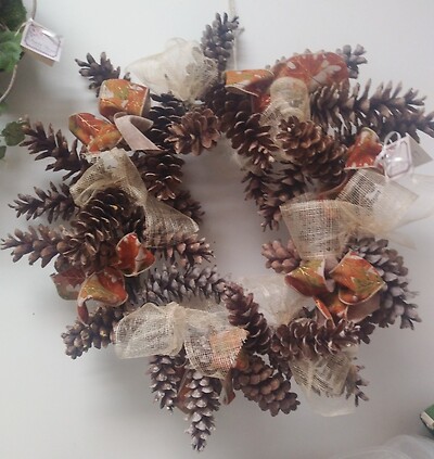 AF pinecone wreath