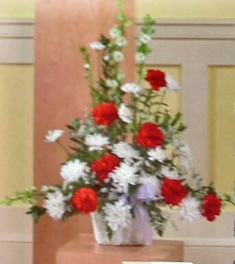 Red and White Arrangement