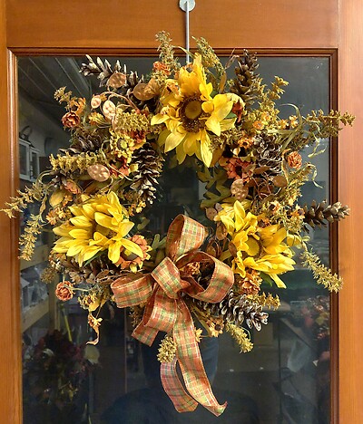 AF Autumn Sunflower Wreath