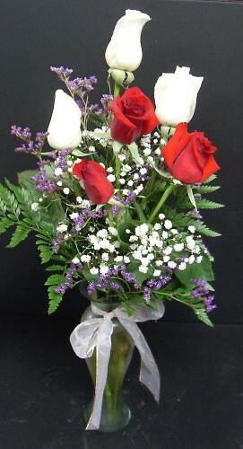 AF Half Dozen Mixed Roses