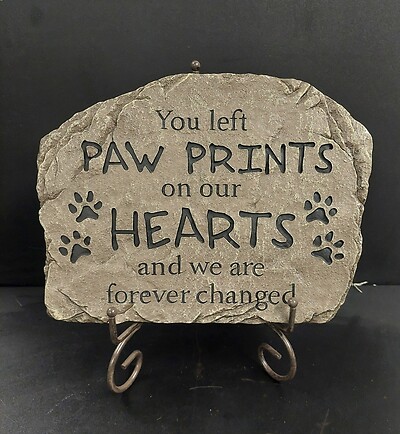 AF You Left Paw Prints Pet Stone