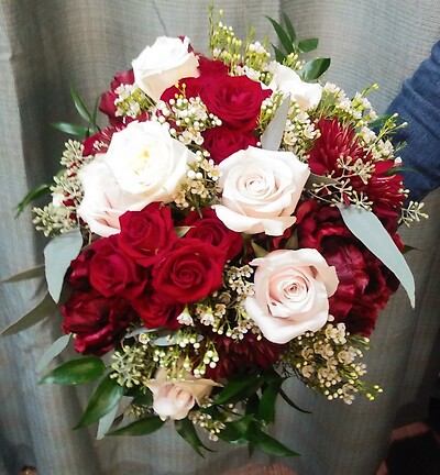 AF Blush And Burgundy Elegance Bouquet