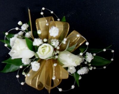 AF Pearl accent wrist corsage (can pick your colors)