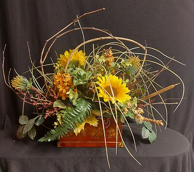 AF Wooden Enchanted Harvest Silk Arrangement 1