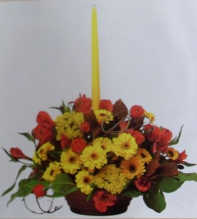 Centerpiece with Single Candle