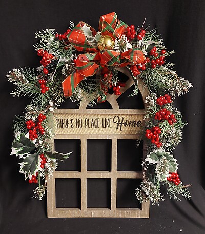 AF Window Wood Sign, "Theres no place like home"