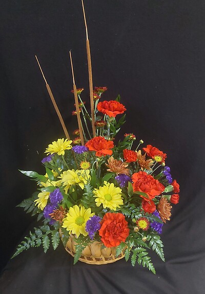 Red Carnation Basket