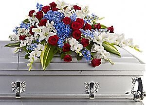 AF Red White and Blue Casket Spray