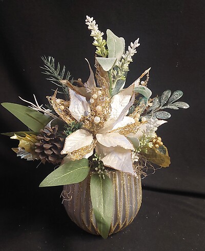 AF Gold and Silver Christmas, Silk Design 1