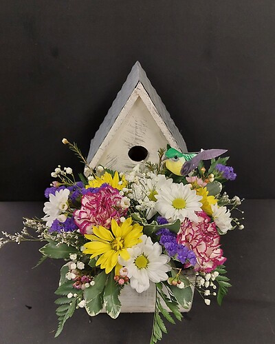 AF Birdhouse Fresh Arrangement 1.