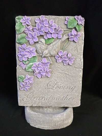 Weathered Cement Stone Loving Grandmother-Purple