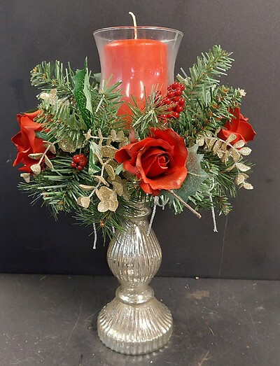 AF Permanent Candleholder Bouquet-Champagne