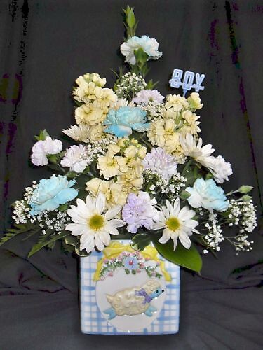 AF Baby Boy Block Bouquet