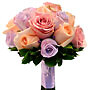 AF Lavender and Peach Rose Bouquet