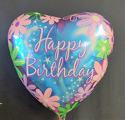 AF Purple and Blue Birthday Balloon