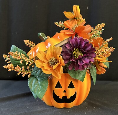 Small Jack-o&#039;-lantern Decal on Pumpkin Design 2