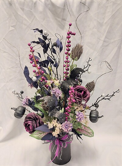 AF Purple Bat Silk Arrangement
