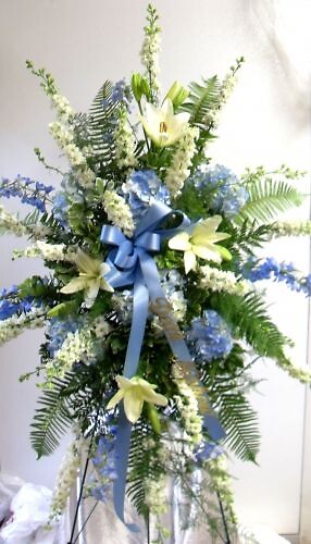 Arnold Florist Blue and White Easel