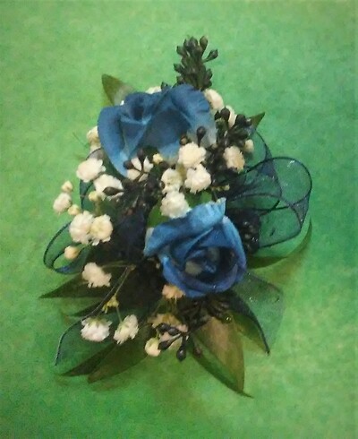 AF Navy and Black Corsage (can pick your colors)